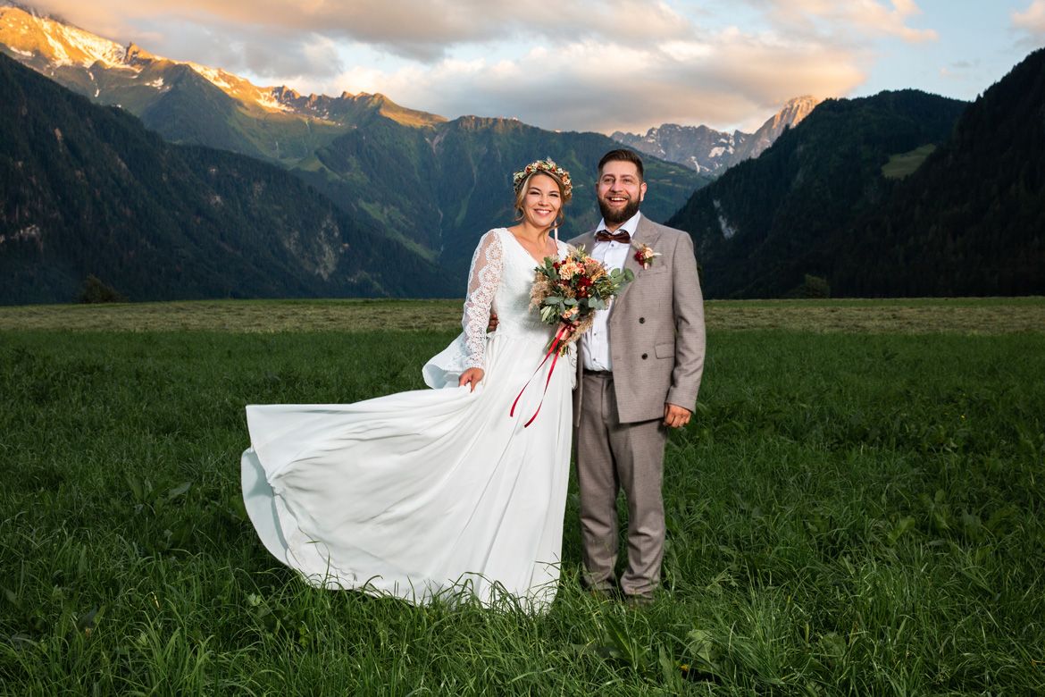 Hochzeitsfotograf Tirol Sonnenuntergang